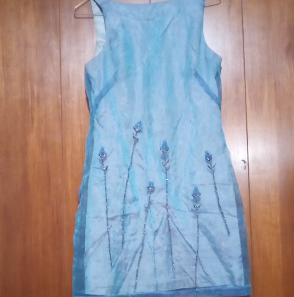city triangles blueish/purplish dress